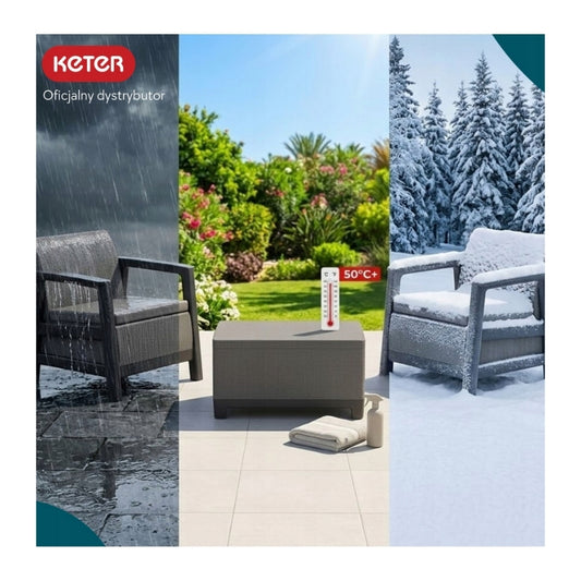 Dārza mēbeļu komplekts Scandi Linea Balcony Set pelēks