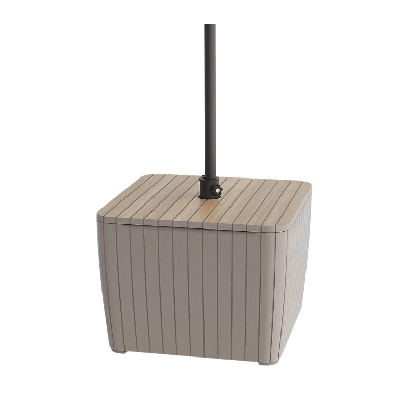 Dārza galdiņš/lietussarga turētājs Luzon Parasol oša koka tonis/bēšs