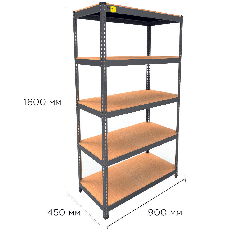 Metal rack MRL-1800 (900x450) black