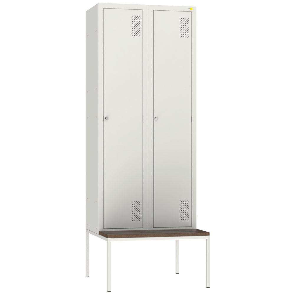 Metal wardrobe with bench SHOM-400/2