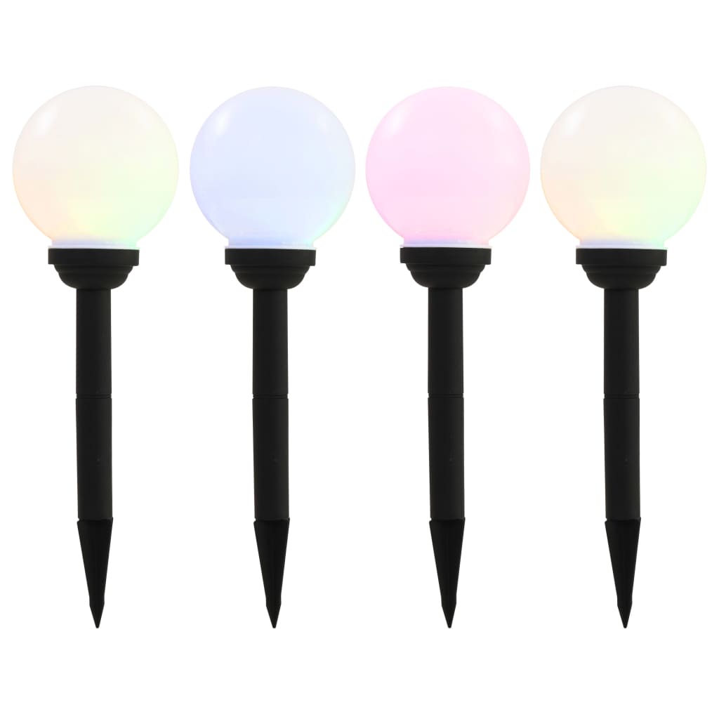 Āra Solārās Lampas, 8 Gab., Led, Sfēriskas, 15 Cm, Rgb