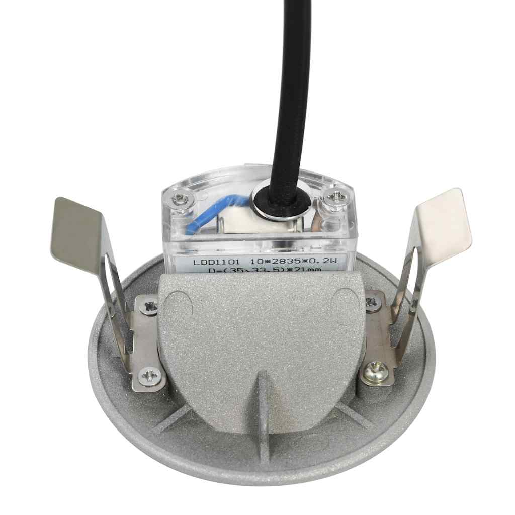 Āra Sienas Led Lampas, 6 Gab., 2 W, Sudraba, Apaļas