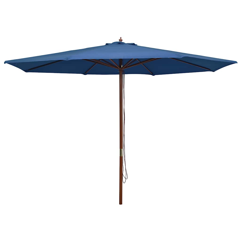 Dārza Saulessargs Ar Koka Kātu, 350 Cm, Zaļš
