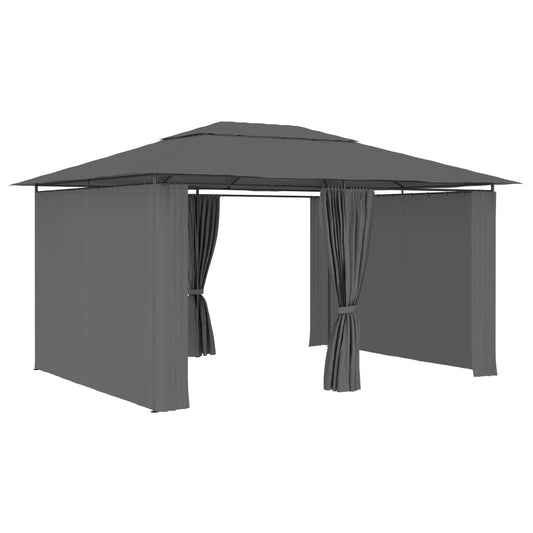 Dārza Nojume Ar Aizkariem, 4X3 M, Antracītpelēka