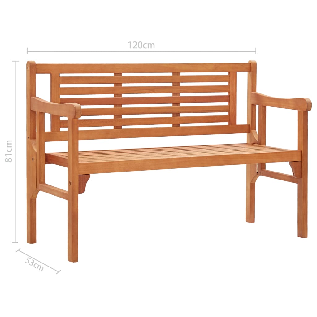 Saliekams Dārza Sols, 120 Cm, Eikalipta Masīvkoks