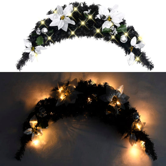 Ziemassvētku Arka Ar Led Lampiņām, Melna, 90 Cm, Pvc