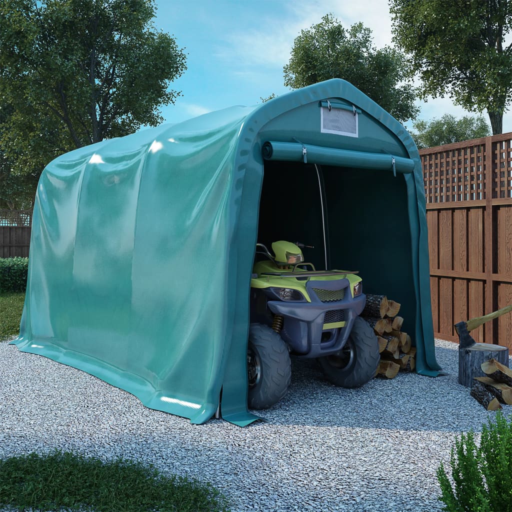Garāžas Telts, Pvc, 1,6X2,4 M, Zaļa