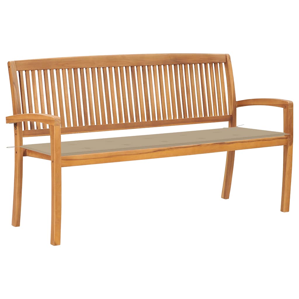 Dārza Sols Ar Matraci, 128,5 Cm, Masīvs Tīkkoks