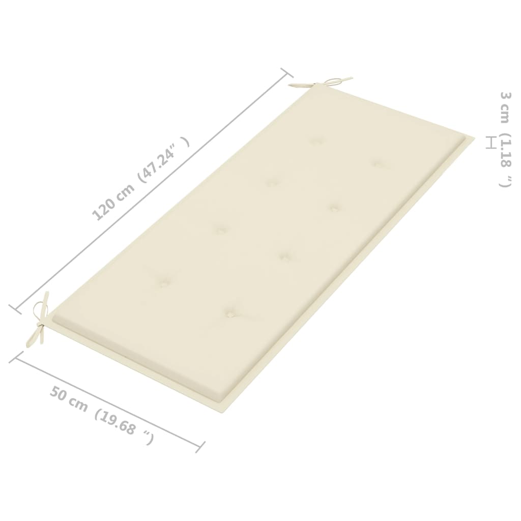 Dārza Sols Ar Matraci, 120 Cm, Akācijas Masīvkoks