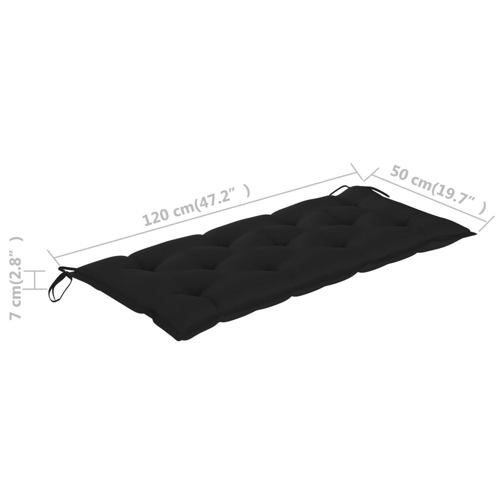 Dārza Sols Ar Matraci, 120 Cm, Akācijas Masīvkoks