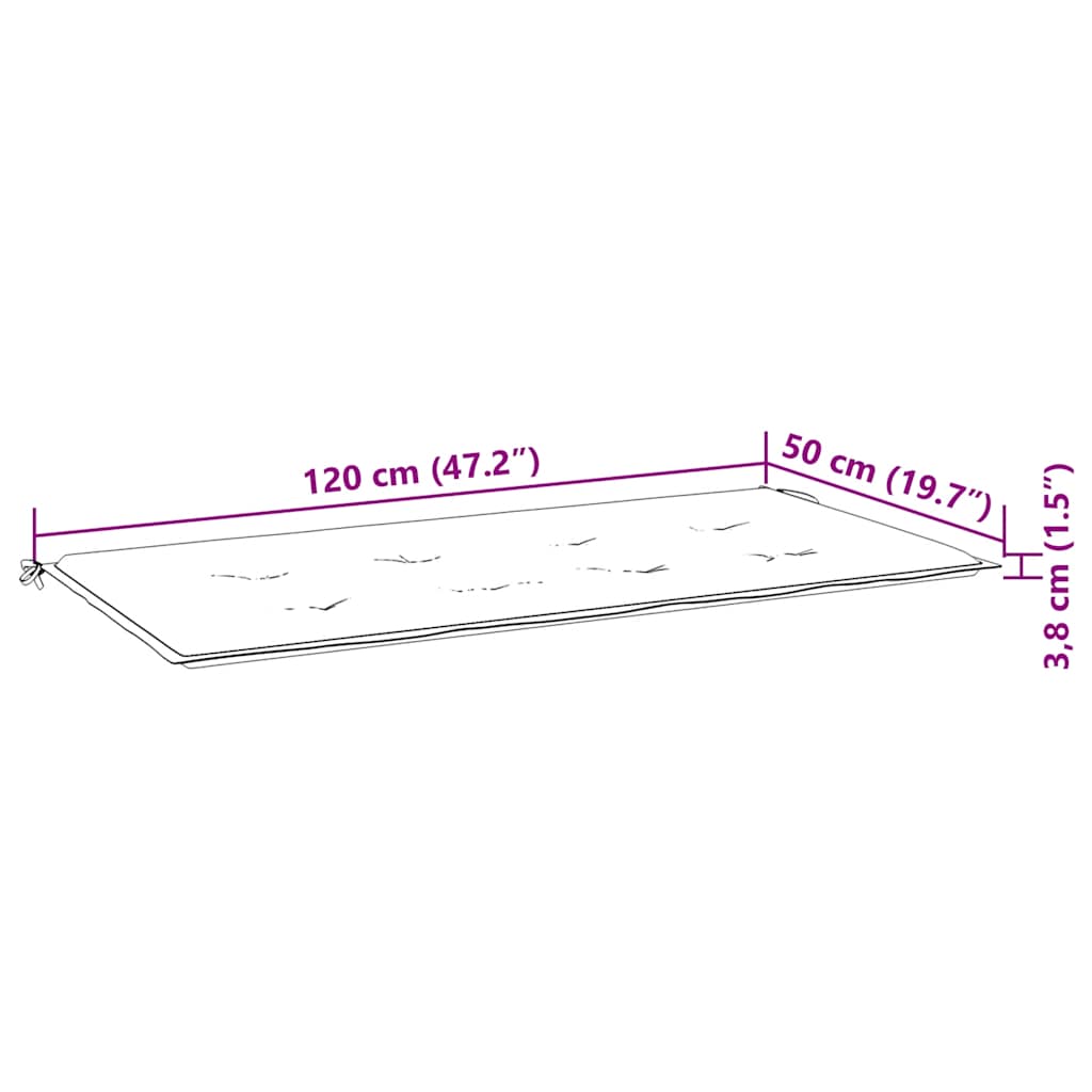 Dārza Sols Ar Matraci, 120 Cm, Bambuss