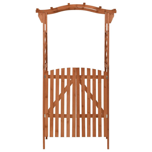 Pergola Ar Vārtiem, 116X40X204 Cm, Egles Masīvkoks