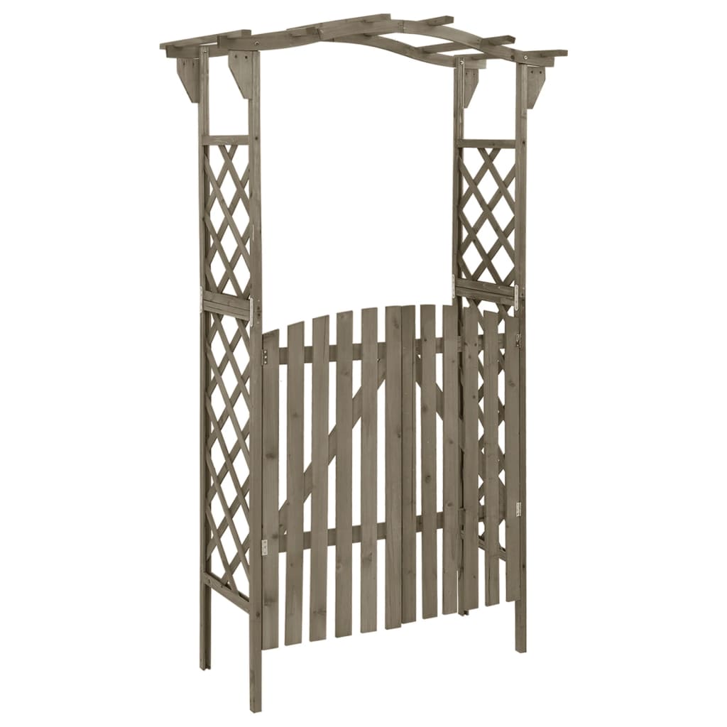 Pergola Ar Vārtiem, 116X40X204 Cm, Egles Masīvkoks