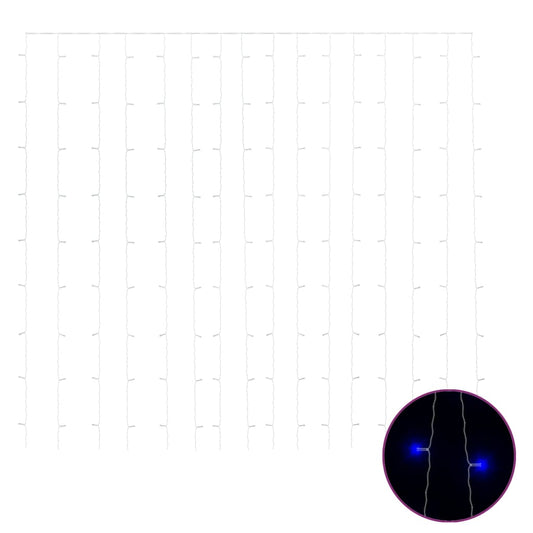 Led Lampiņu Aizkars, 3X3 M, 300 Led, Zils, 8 Funkcijas