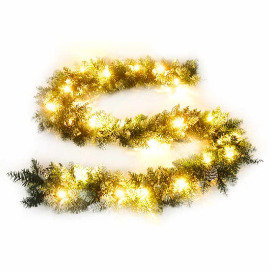Ziemassvētku Vītne Ar Led Lampiņām, 5,2 M, Zaļa, Pvc