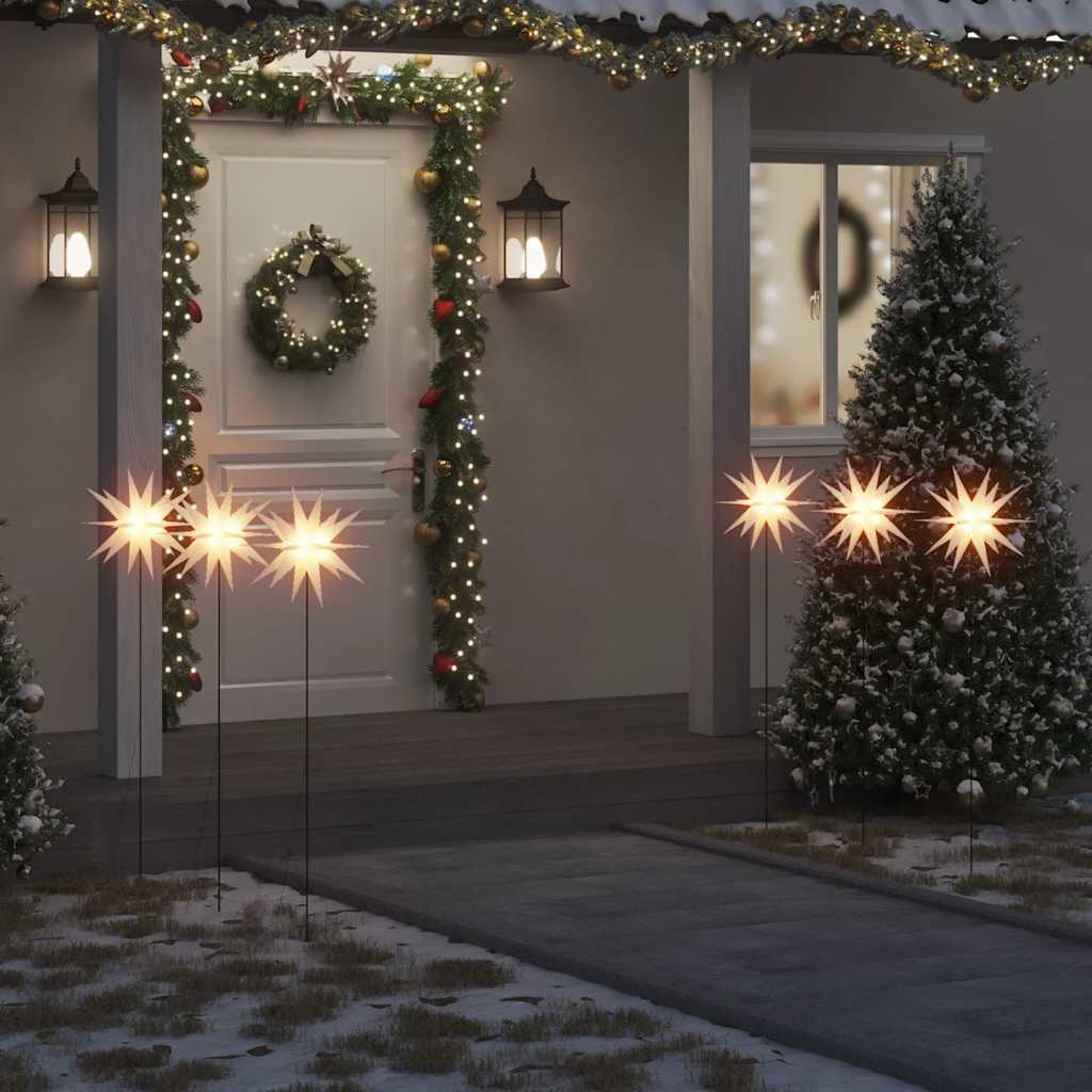 Ziemassvētku Lampas Ar Led Un Mietiņu, 3 Gab., S, 35 Cm
