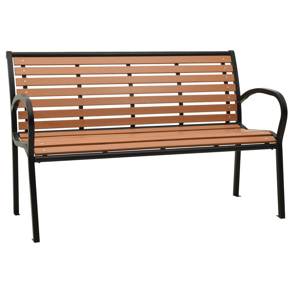 Dārza Sols, Melns, 116 Cm, Tērauds Un Wpc
