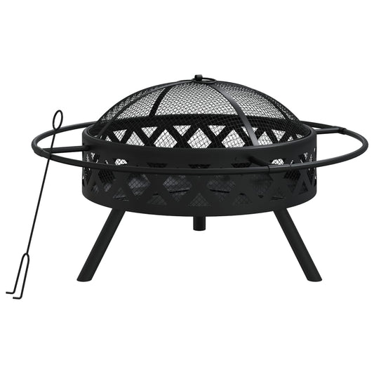 Ugunskura Trauks Ar Kruķi, 70 Cm, Xxl Izmērs, Tērauds