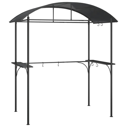 Grila Nojume Ar Sānu Plauktiem, 220X115X230 Cm, Pelēka, Tērauds