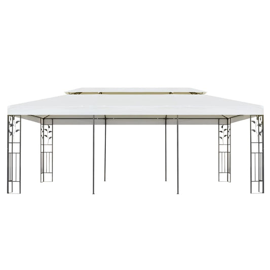 Dārza Nojume Ar Dubulto Jumtu, 6X3 M, Balta, Tērauds