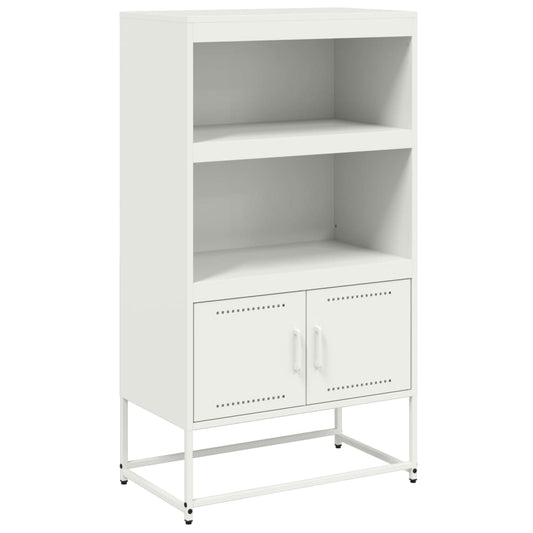 Augstais Skapītis, Balts, 68,5X38,5X123,5 Cm, Tērauds