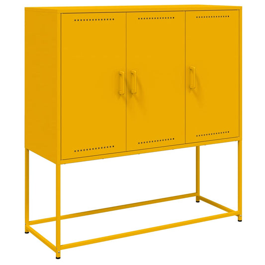 Augstais Skapītis, Sinepju Dzeltens, 100,5X39X107 Cm, Tērauds