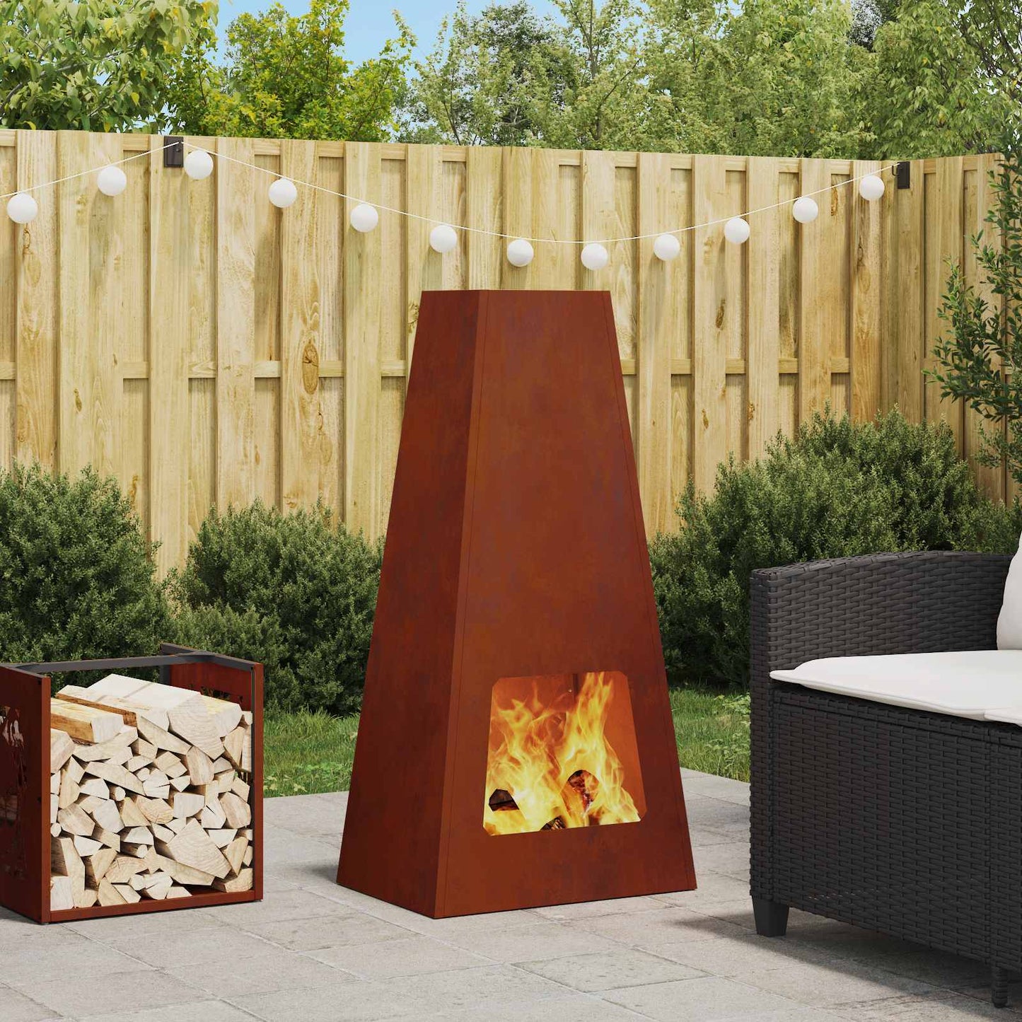 Uguns Bļoda Melns 50 X 35 X 100 Cm Novecināts Tērauds