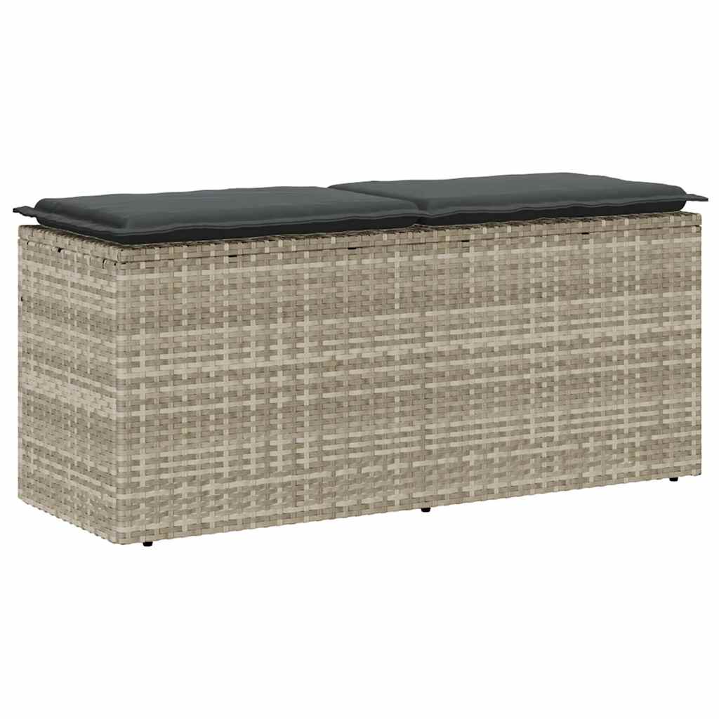 Dārza Sols Ar Spilvenu Melns 110X40X44 Cm Polirotangpalmas