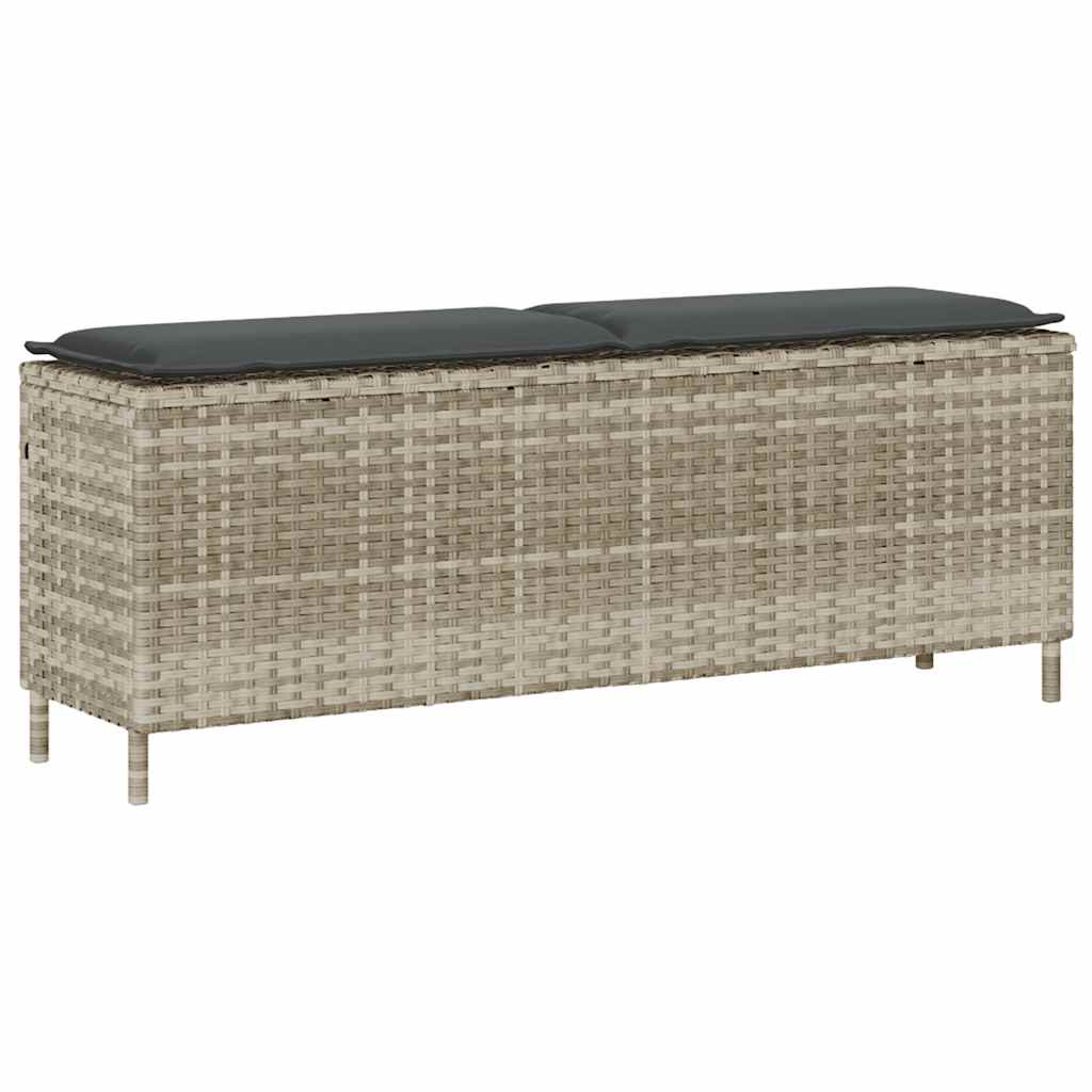 Dārza Sols Ar Spilvenu Melns 110X30X40,5 Cm Polirotangpalmas