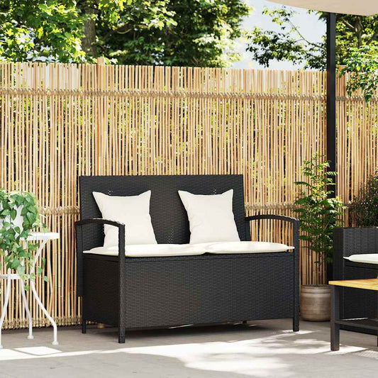 Dārza Uzglabāšanas Sols Ar Spilvenu, Melnu Polirotangpalmu