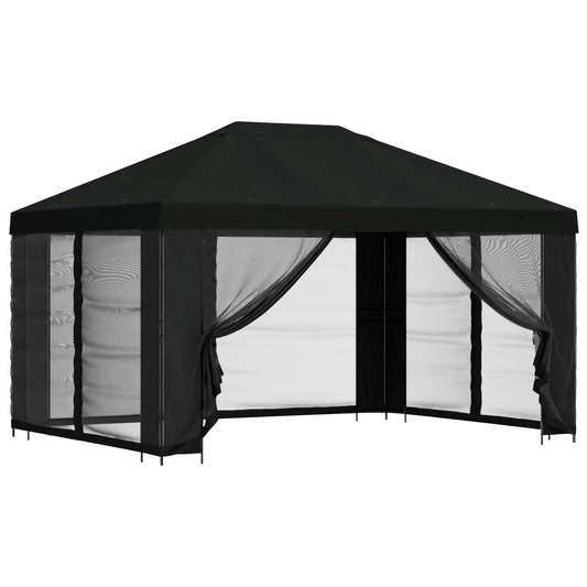 Paviljons Ar Sānu Sienām 4 × 3 M Poliesters Un Tērauds