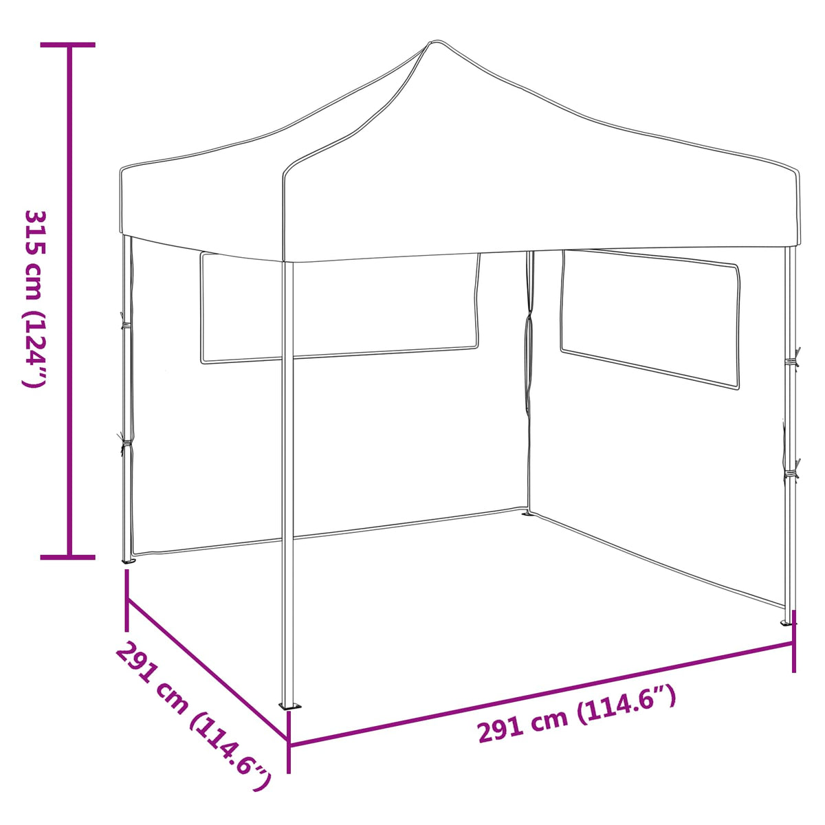 Balles Telts 291 X 291 X 315 Cm Oksforda Audums