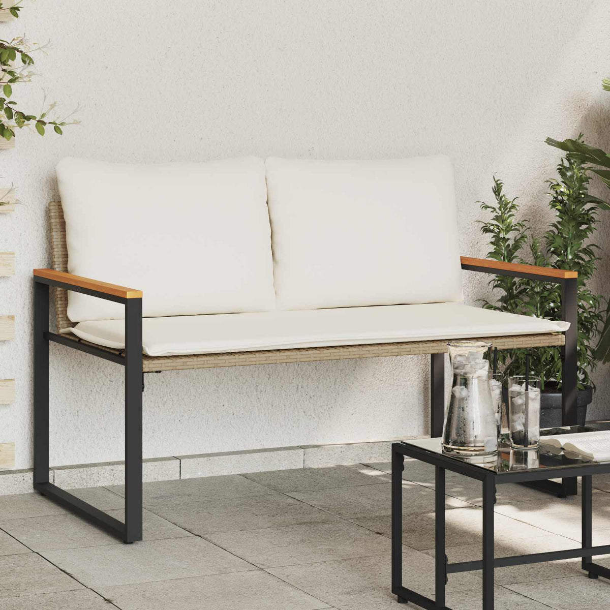 Sols Pelēks Un Tumši Pelēks 115 X 65 X 72 Cm Rotangpalma