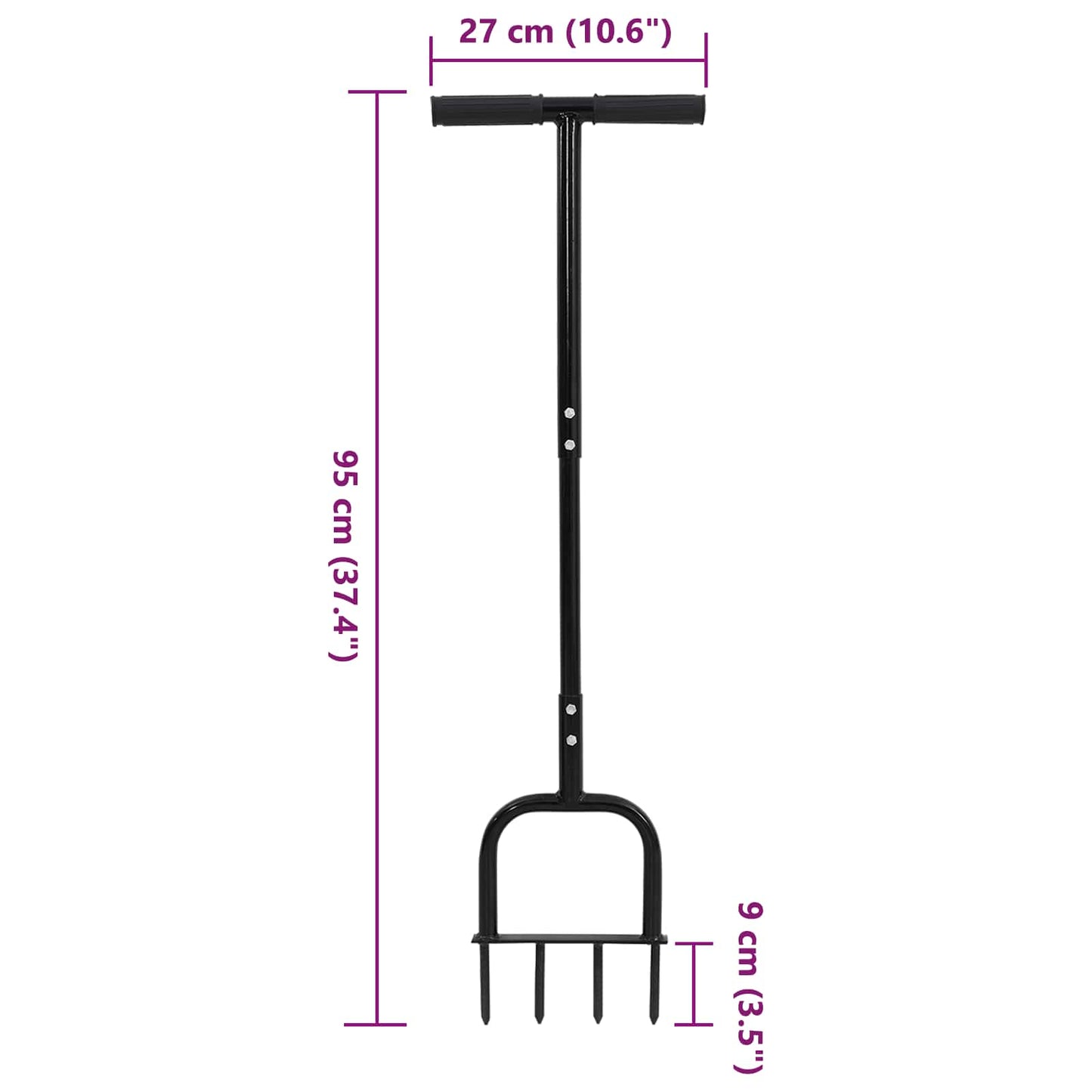 Zāliena Aerators Melns 95 X 27 Cm Plastmasa
