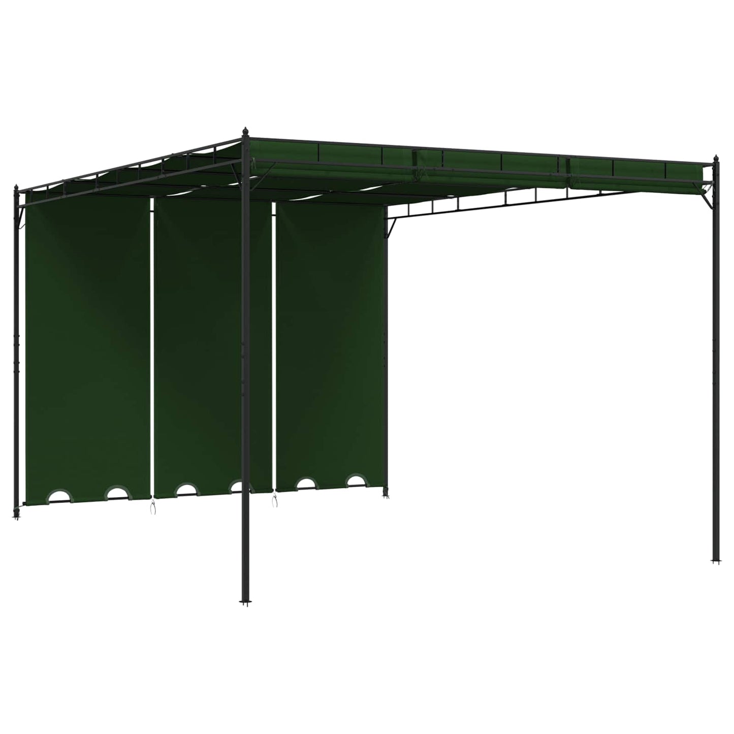 Dārza Nojume Ar Sānu Aizkariem, 4X3X2,25 M, Antracītpelēka