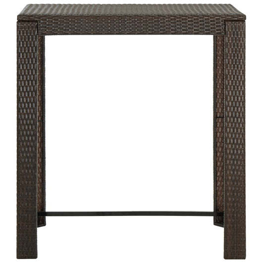 Dārza Bāra Galds, Brūns, 100X60,5X110,5 Cm, Pe Rotangpalma - HOLDORS