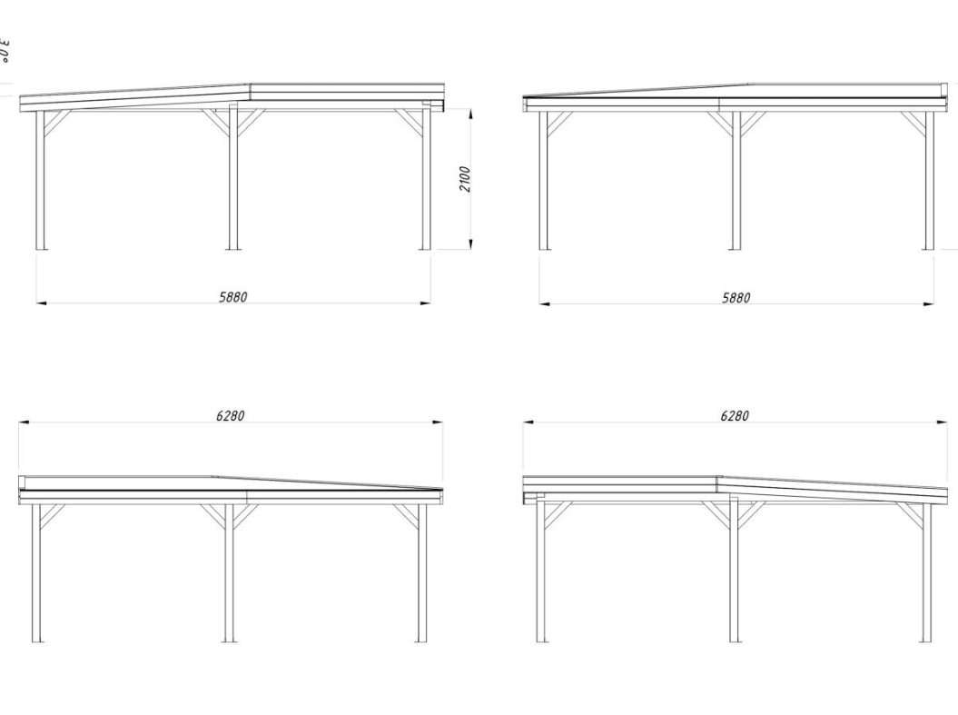 Dārza lapene Liene 24.9 m2 - HOLDORS