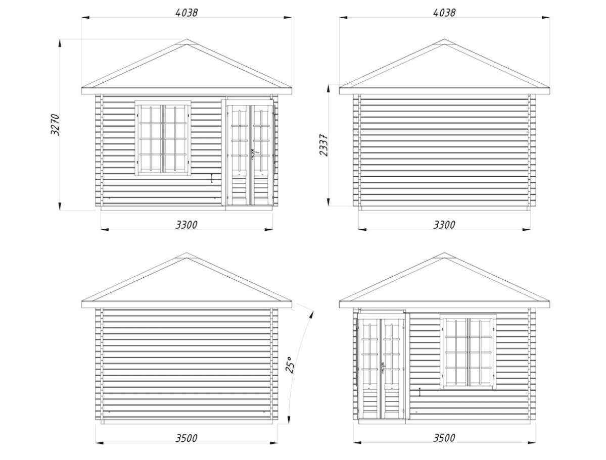 Dārza paviljons Melānija 9.9 m² - HOLDORS