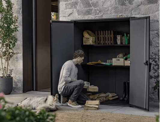 Dārza šķūnītis Deco Vertical Shed oša koka tonis - HOLDORS