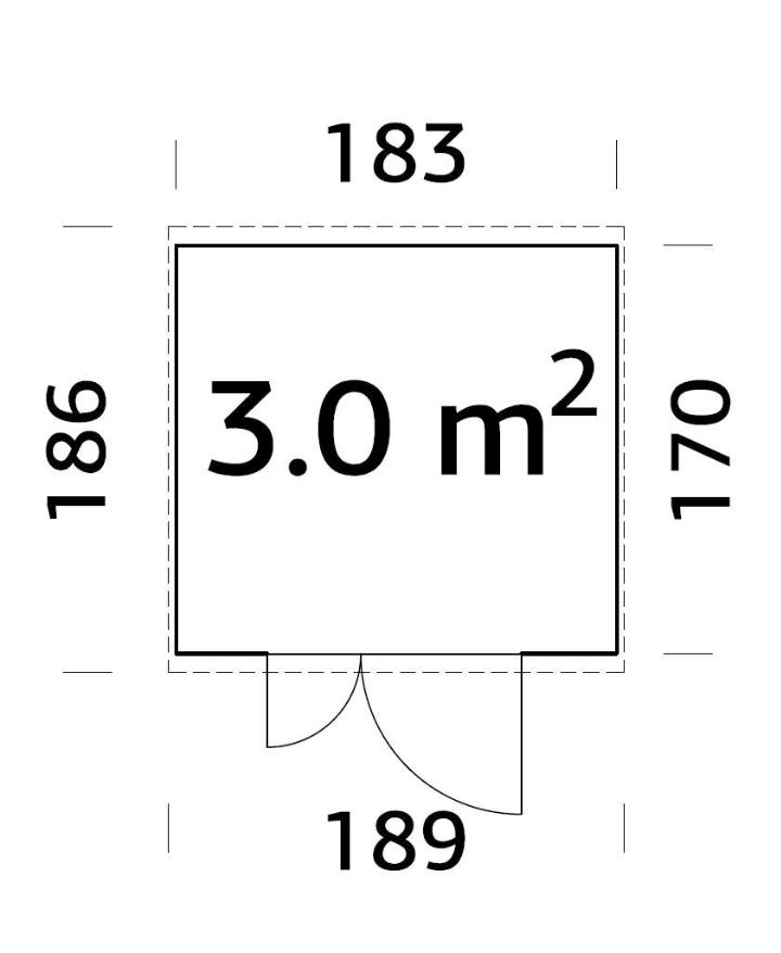 Dārza šķūnītis LIFE 3.0m2 - HOLDORS