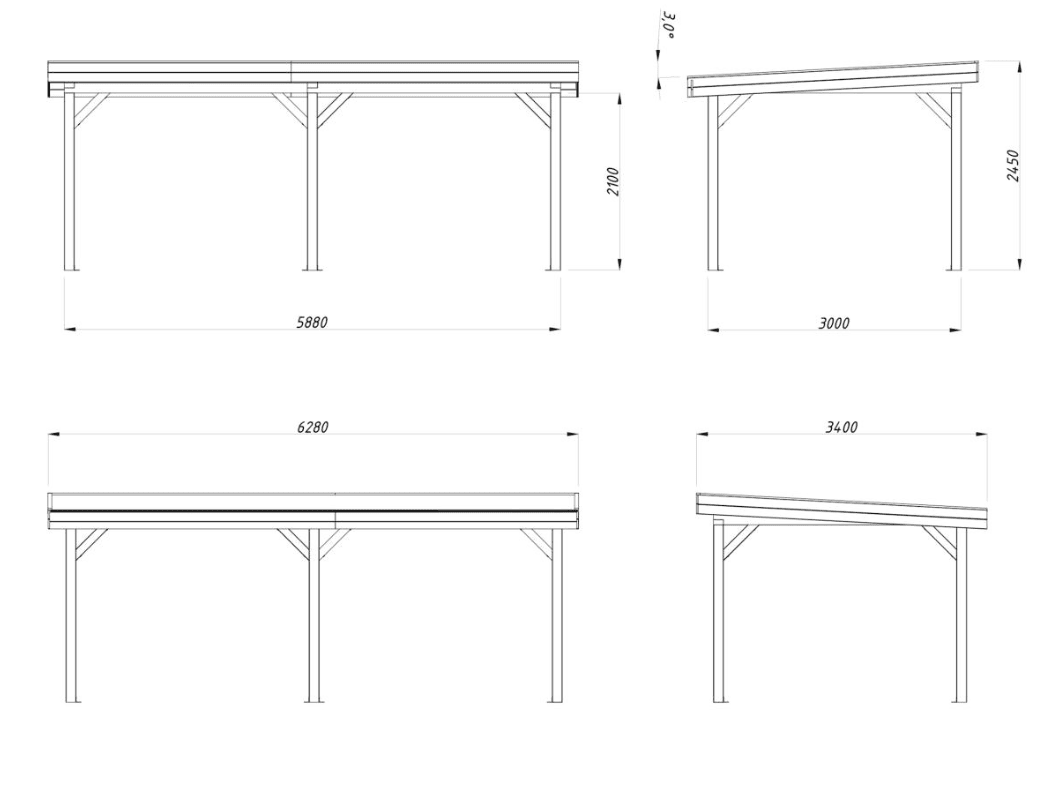 Koka dārza lapene Liene 16.6 m2 - HOLDORS