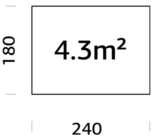 Koka pamatu rāmis dārza mājām 2,4x1,8m - HOLDORS