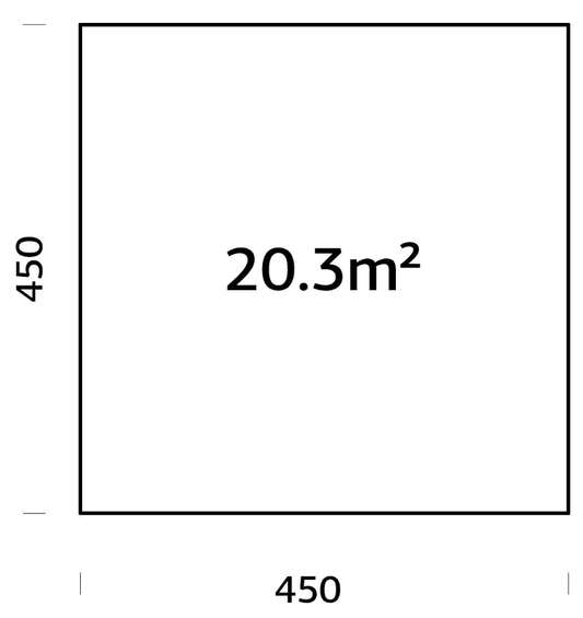 Koka pamatu rāmis šķūnīšiem 4,5x4,5m - HOLDORS