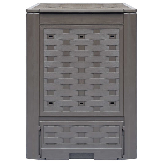 Komposta Kaste, 60X60X83Cm, 300L, Brūna, Plastmasas Rotangpalma - HOLDORS