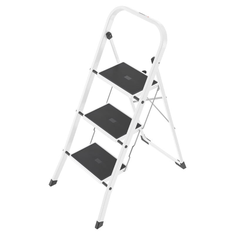 Pakāpienu soliņš salokāms K40 BasicLine / tērauda / 3 pakāpieni, drošības rokturis - HOLDORS