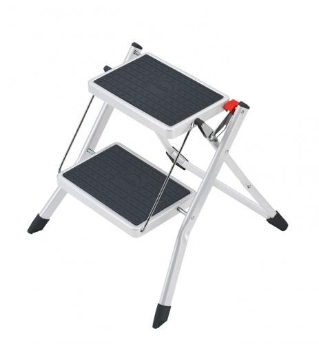 Pakāpienu soliņš salokāms MK60 StandardLine / tērauda / 2 pakāpieni / balts - HOLDORS