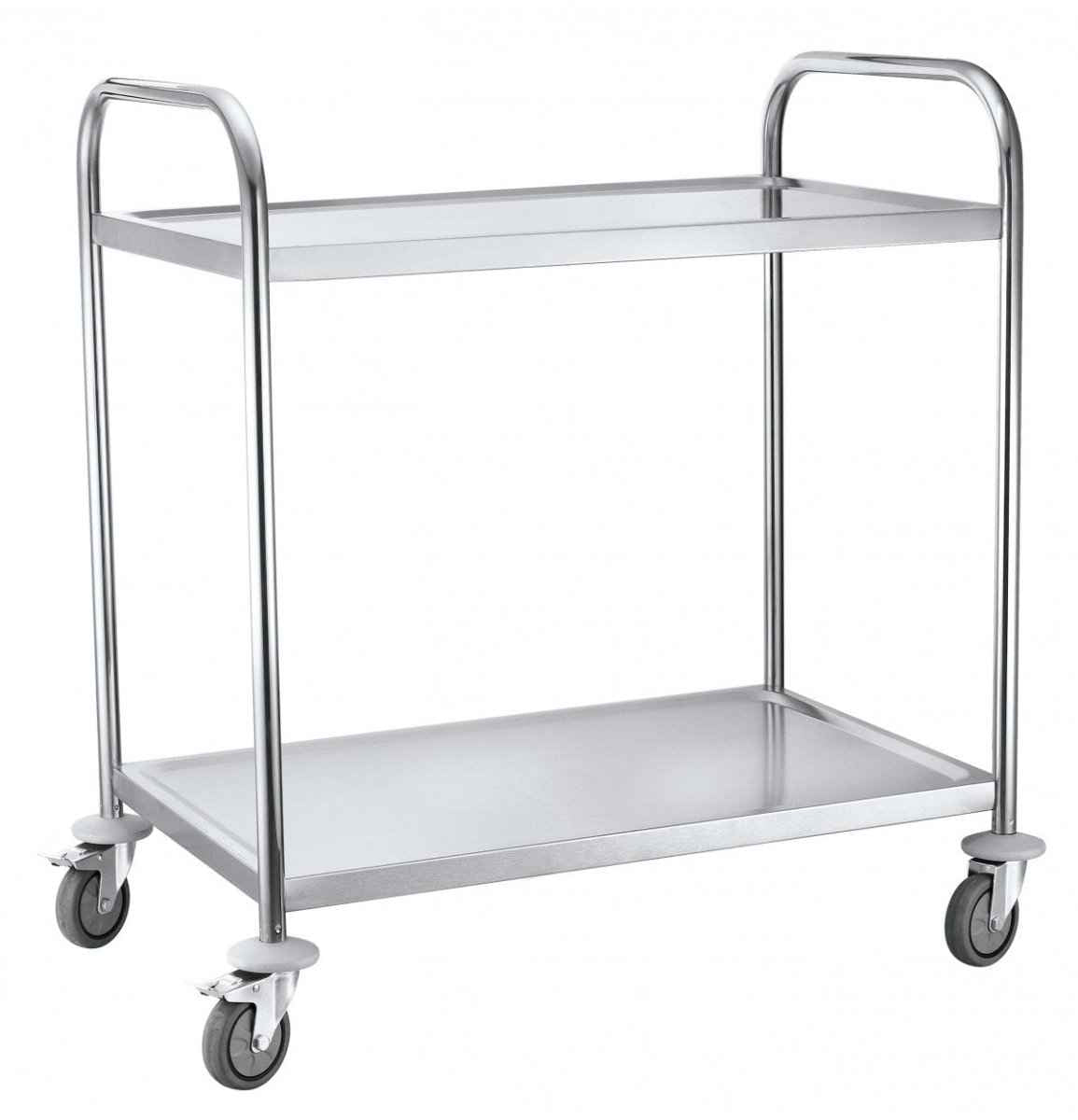 Platform trolley 2 shelf, Stainless