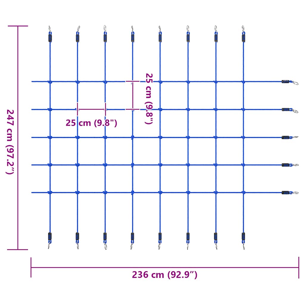 Rāpšanās Tīkls, 200X150 Cm, Zils - HOLDORS