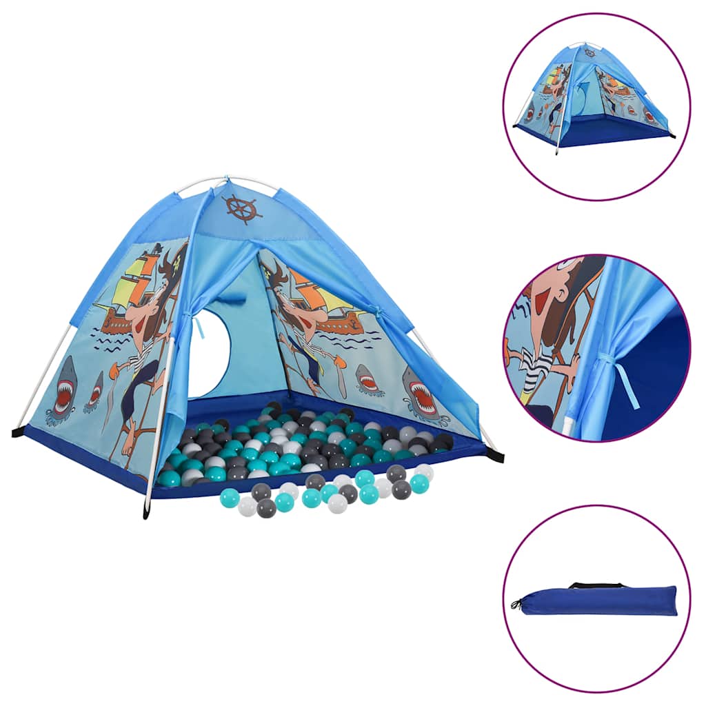 Rotaļu Telts Ar 250 Bumbiņām, 120X120X90 Cm, Zila - HOLDORS