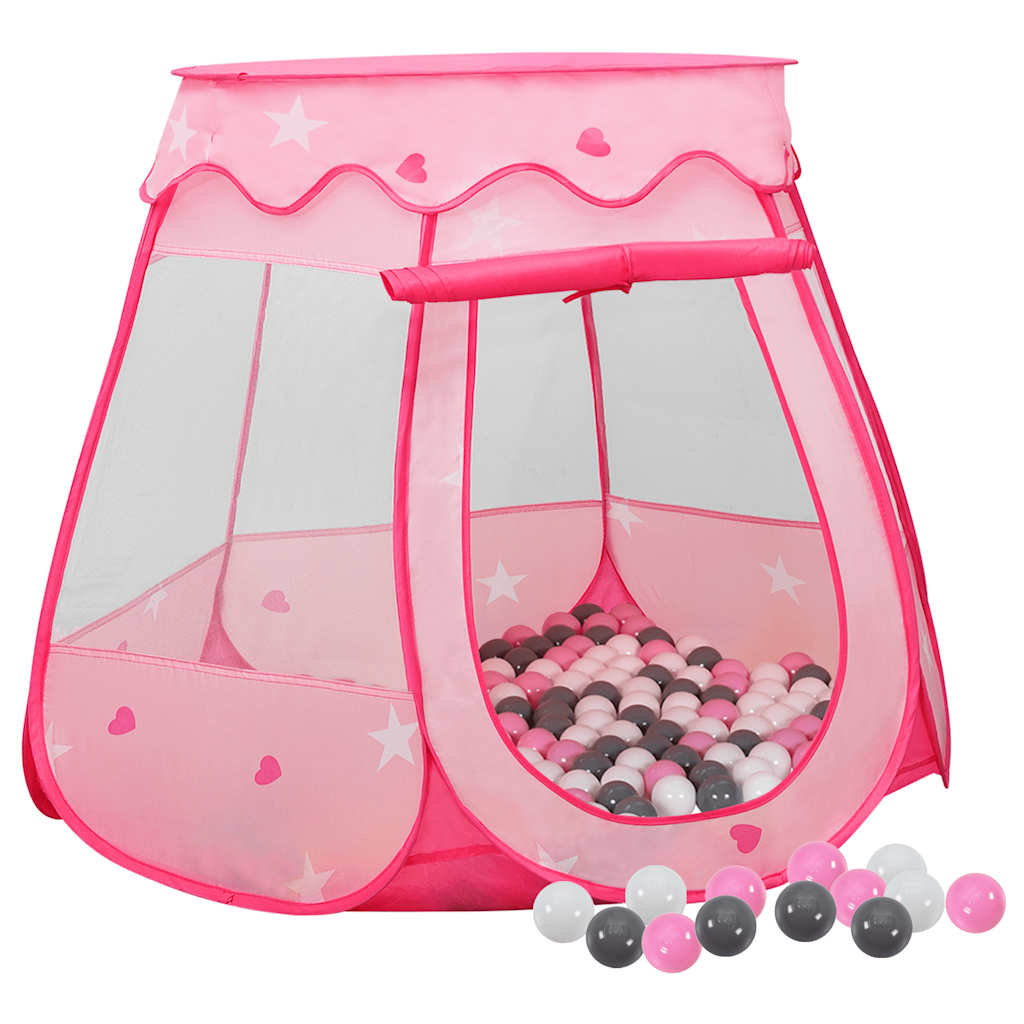 Rotaļu Telts Ar 250 Bumbiņām, Rozā, 102X102X82 Cm - HOLDORS